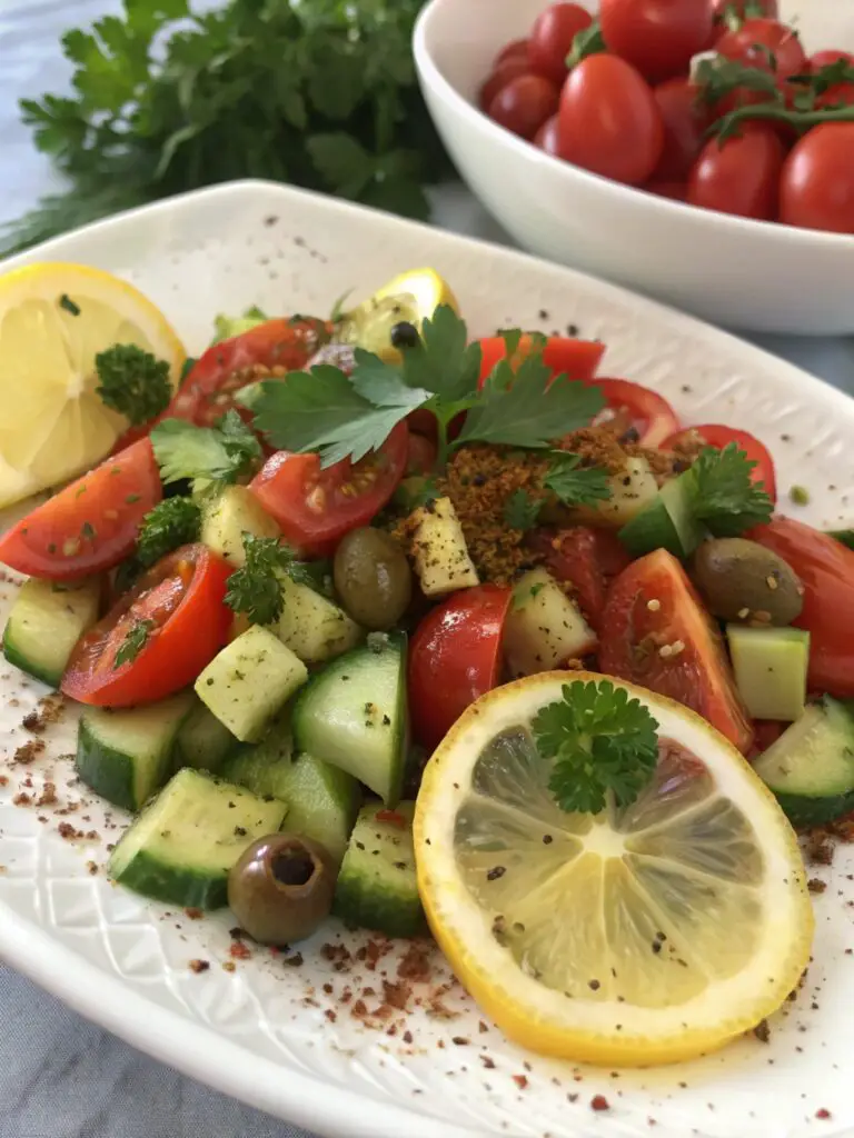 Moroccan Tomato Cucumber Salad