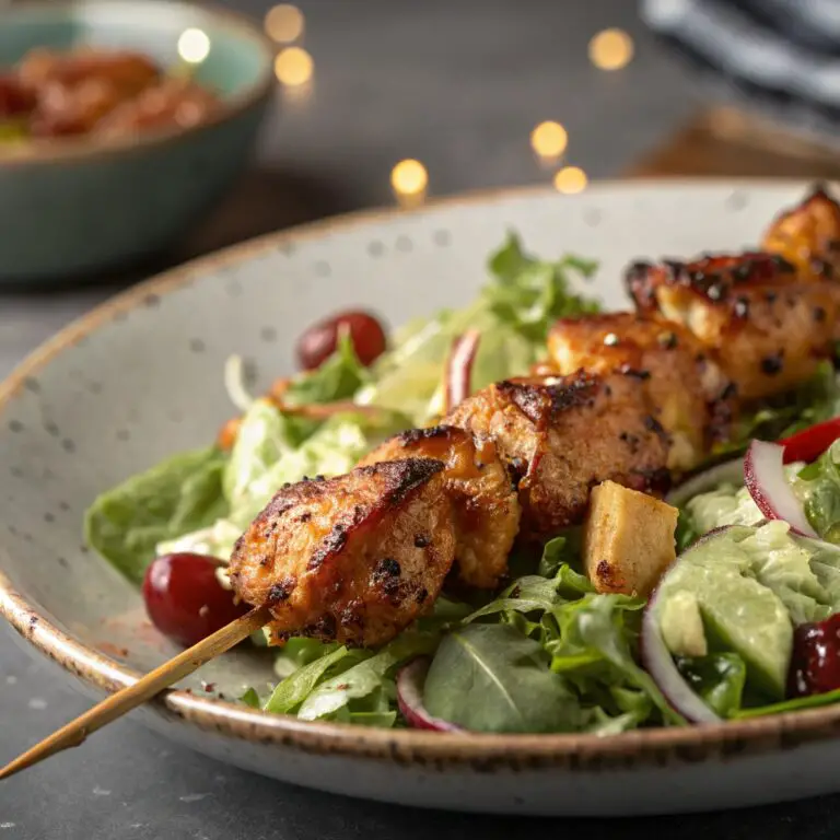 BBQ Chicken Skewer Salad