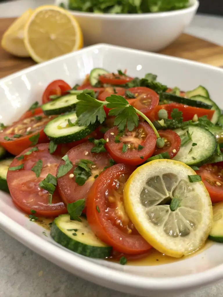 Moroccan Tomato Cucumber Salad