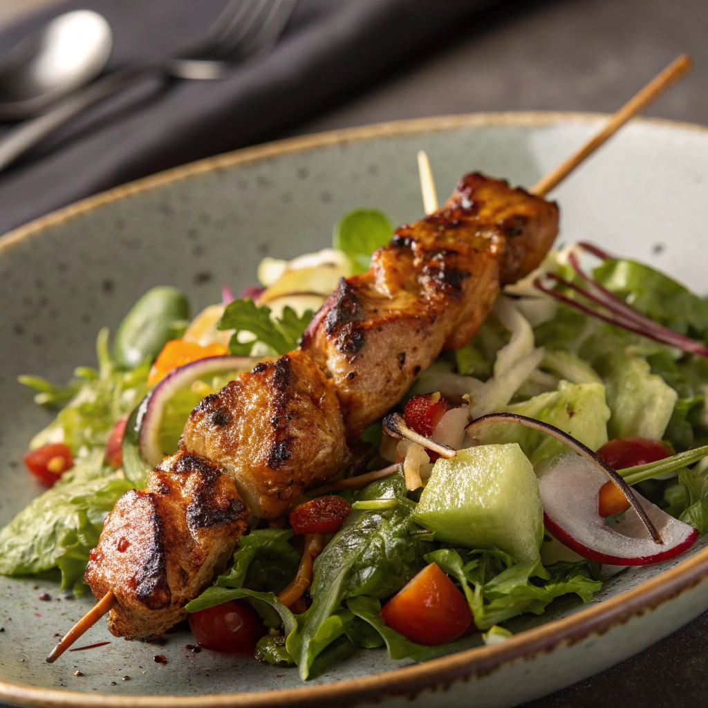 BBQ Chicken Skewer Salad