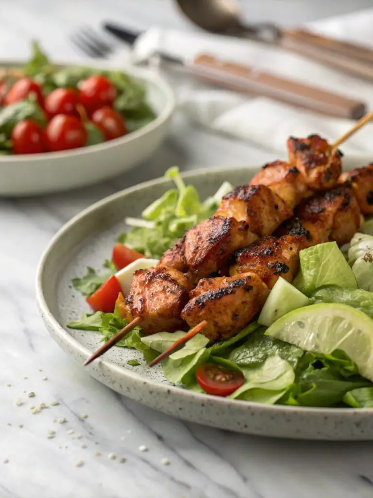 BBQ Chicken Skewer Salad