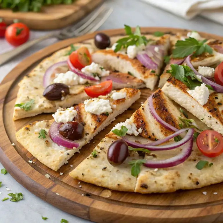 Greek Chicken Flatbread