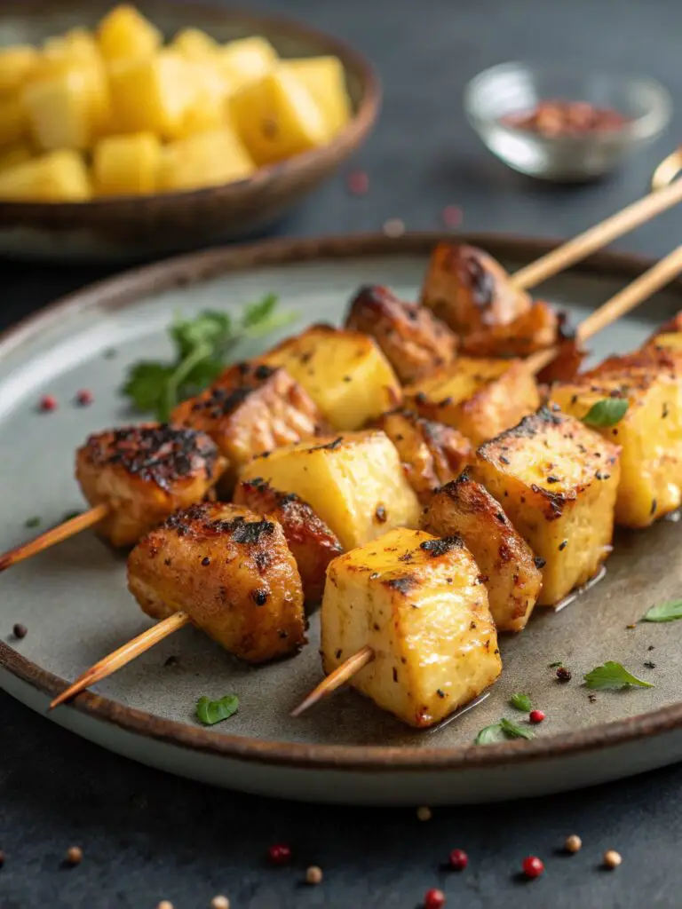 Grilled Chicken Pineapple Skewers