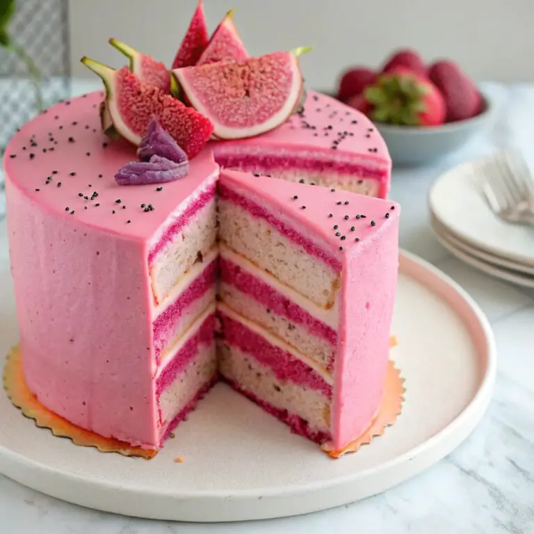 Pink Dragon Fruit Cake