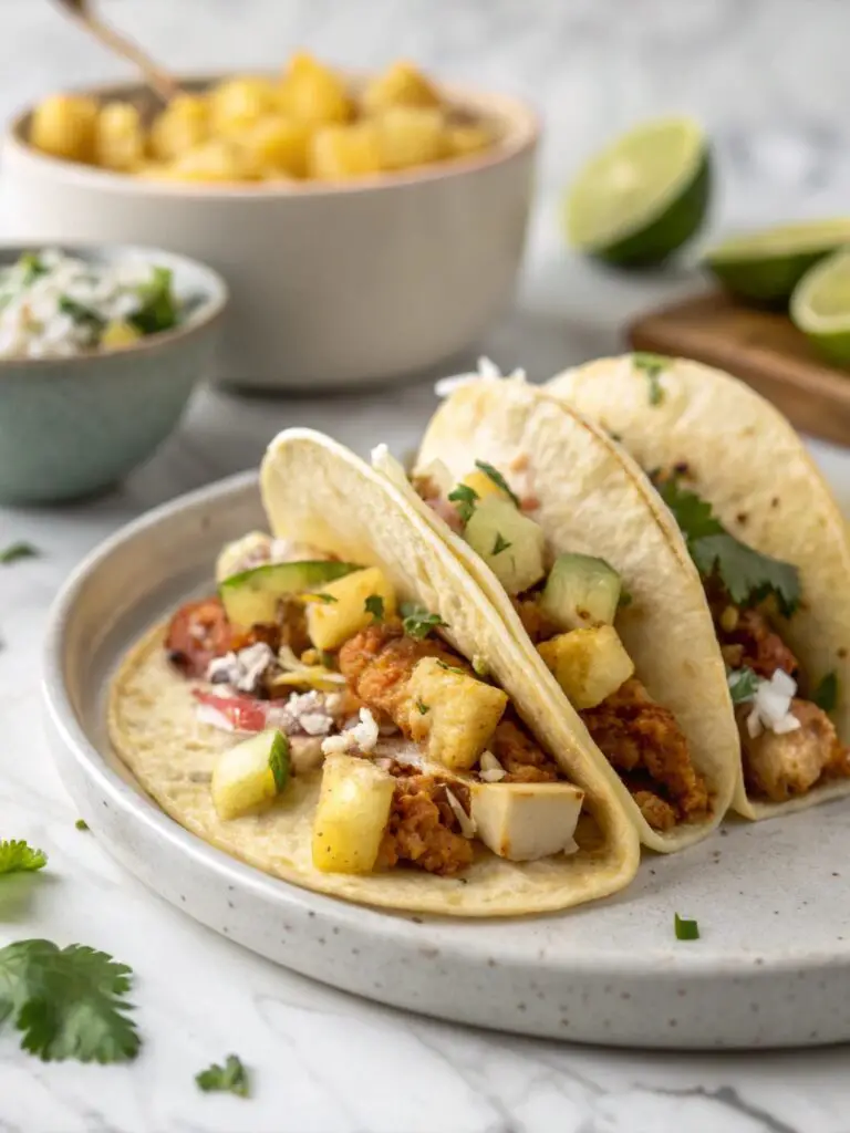 Chipotle Pineapple Chicken Tacos