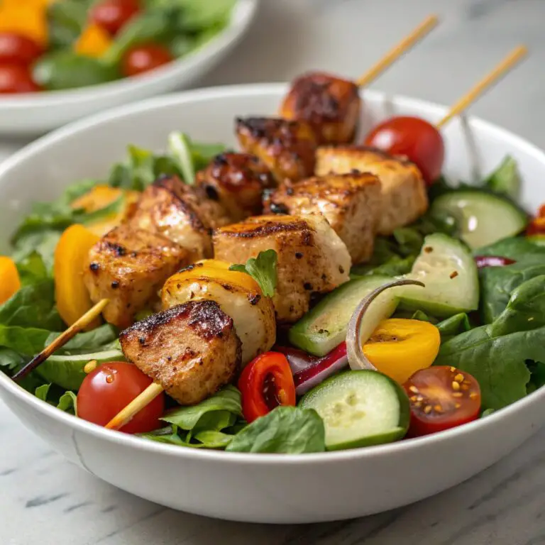 BBQ Chicken Skewer Salad