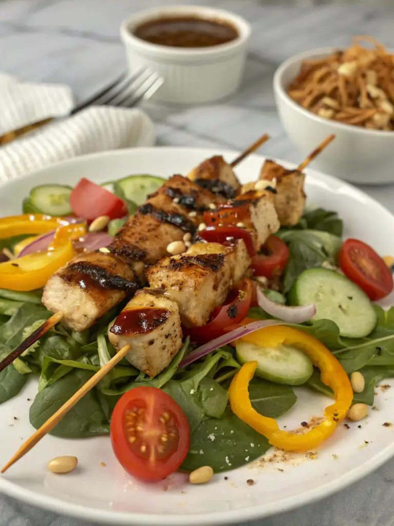 BBQ Chicken Skewer Salad