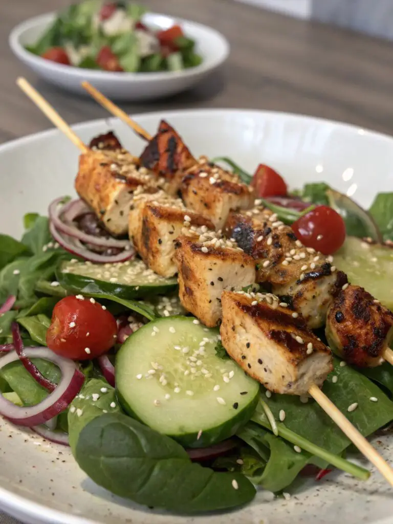 BBQ Chicken Skewer Salad