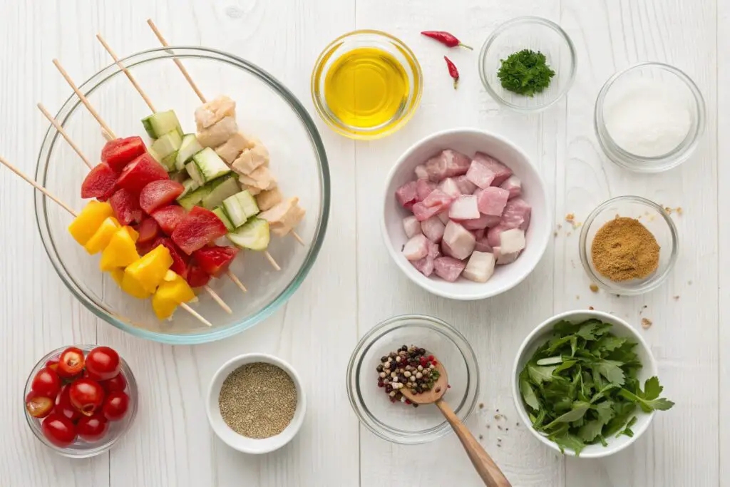 BBQ Chicken Skewer Salad