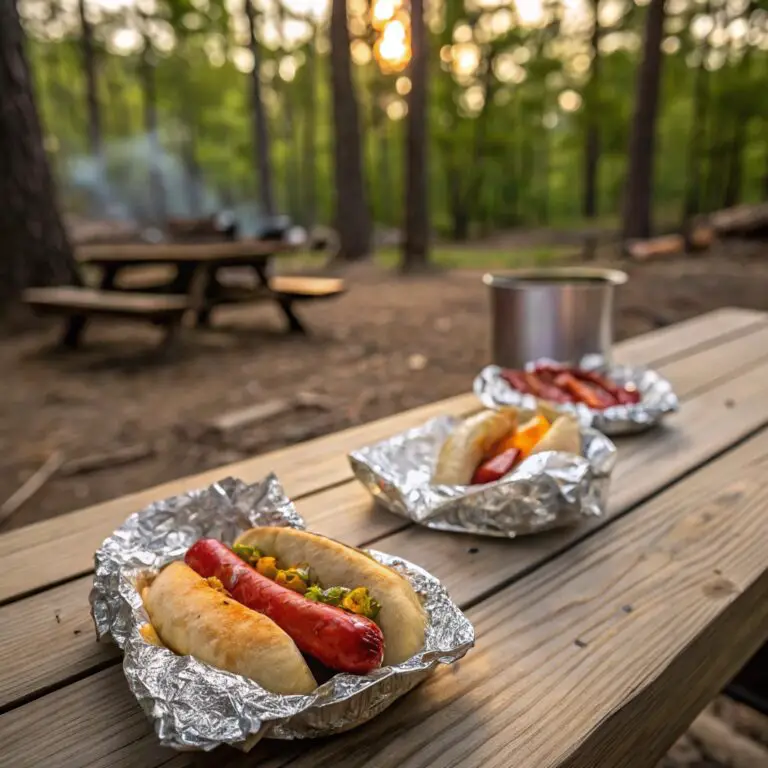 Camping Meals hot dog foil