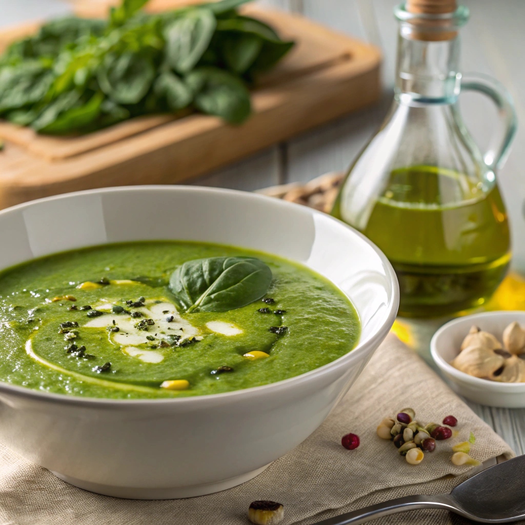Summer Spinach And Zucchini Soup