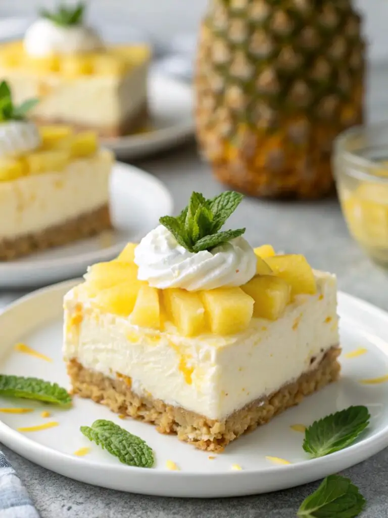 No Bake Pineapple Cream Dessert
