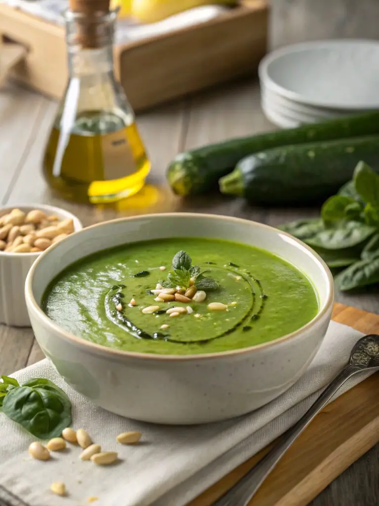 Summer Spinach And Zucchini Soup