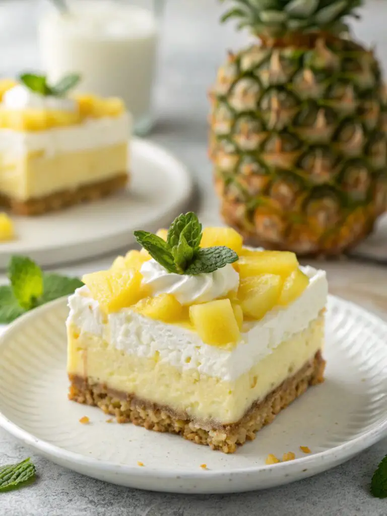 No Bake Pineapple Cream Dessert