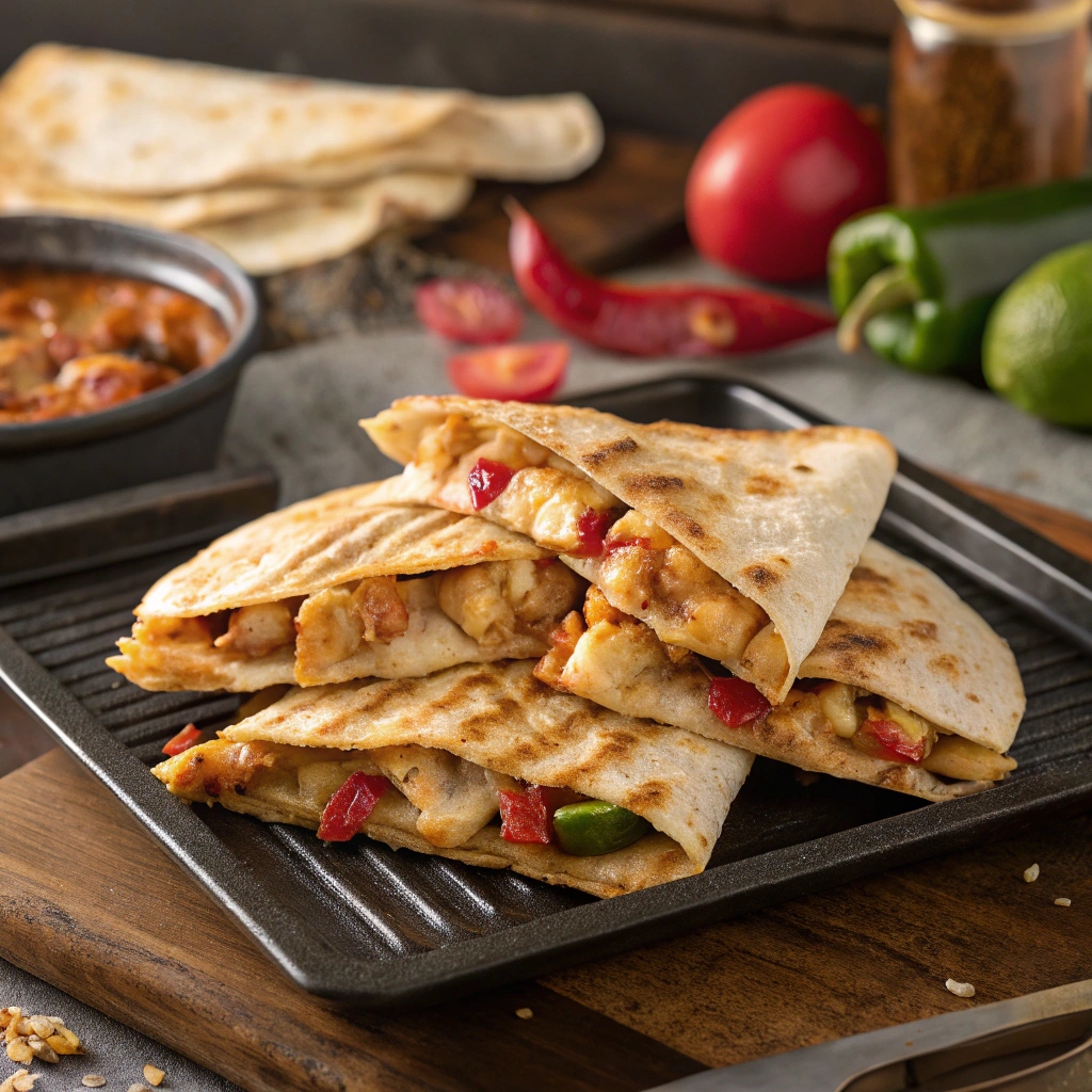 Blackstone Chicken Fajita Quesadillas