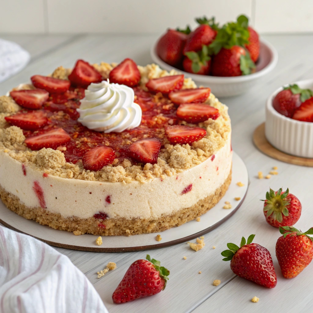 Strawberry Crunch Cheesecake