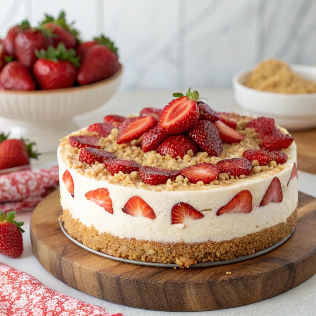 Strawberry Crunch Cheesecake