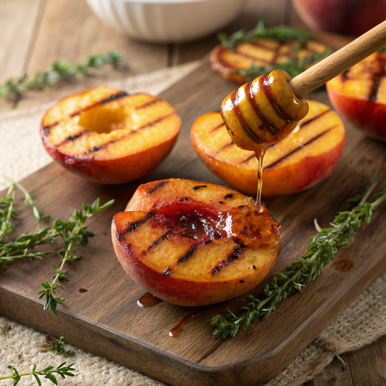 Baked peaches
