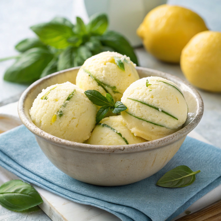 Lemon Basil Sorbet
