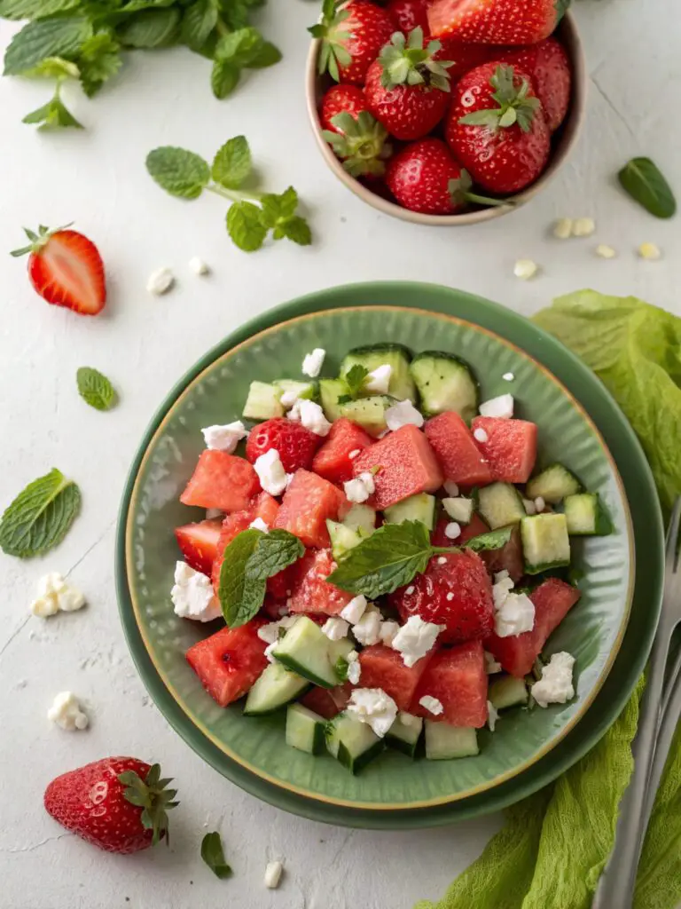 Watermelon Cucumber Salad