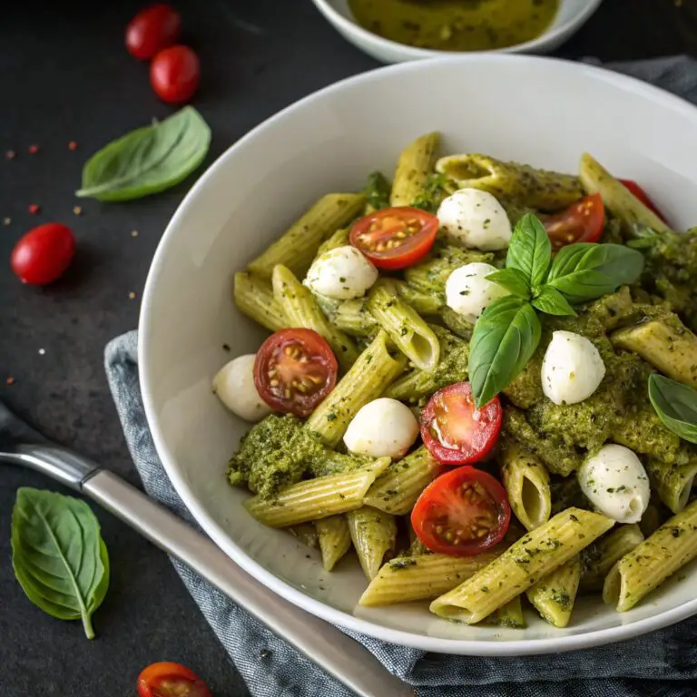 Creamy Pesto Caprese Pasta