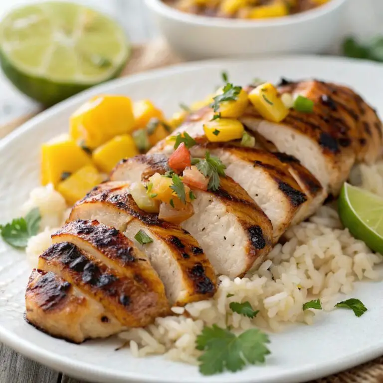 Honey Lime Chicken with Mango Salsa