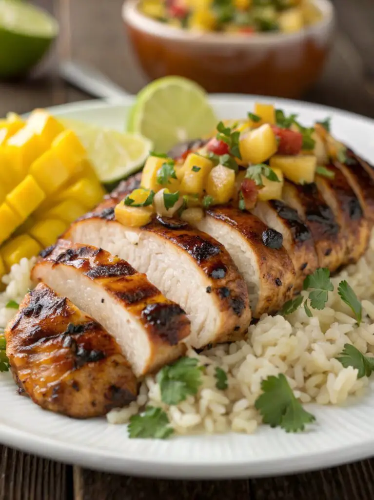 Honey Lime Chicken with Mango Salsa