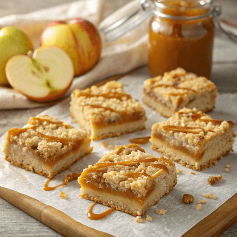 Salted Caramel Apple Crumble Bars