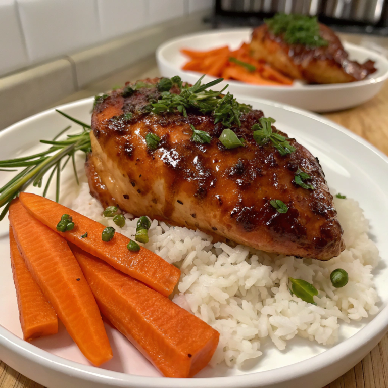 Glazed Chicken on Rice with Carrots Best 5 How To Steps