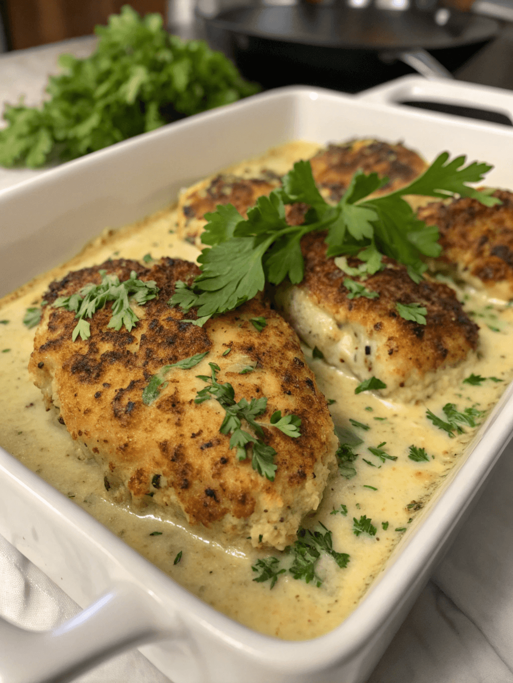 Creamy Herb Crusted Chicken - Instructions