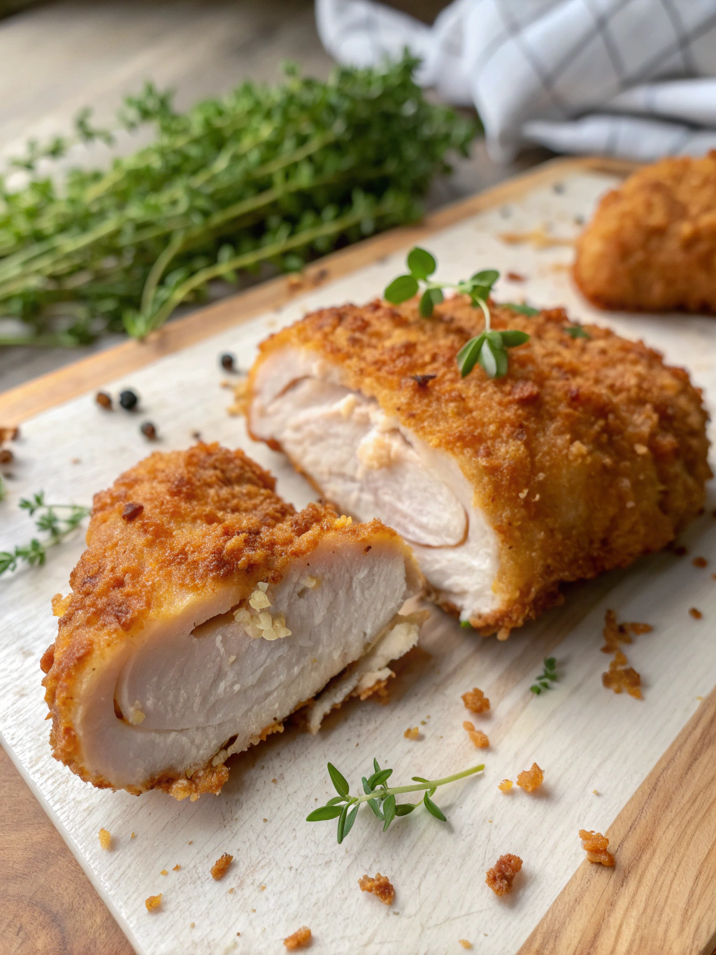 Cross-Section of Crispy Chicken - Instructions