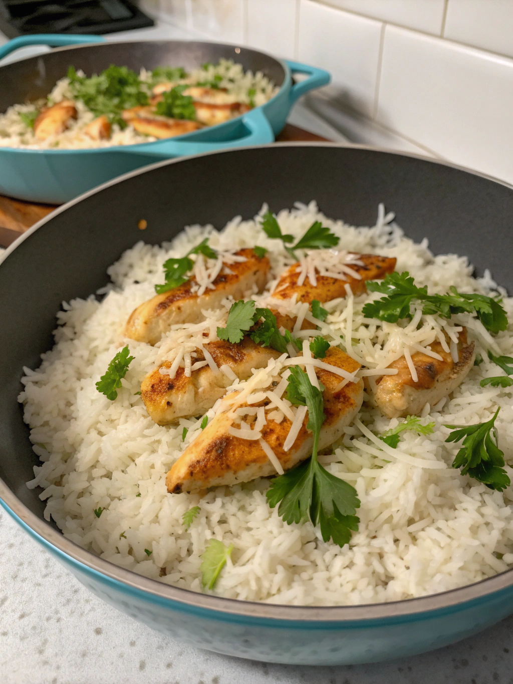Chicken Tenders over Rice in Pan - Introduction