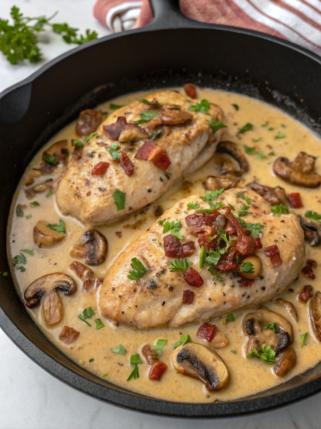 Creamy Mushroom Bacon Chicken - Introduction