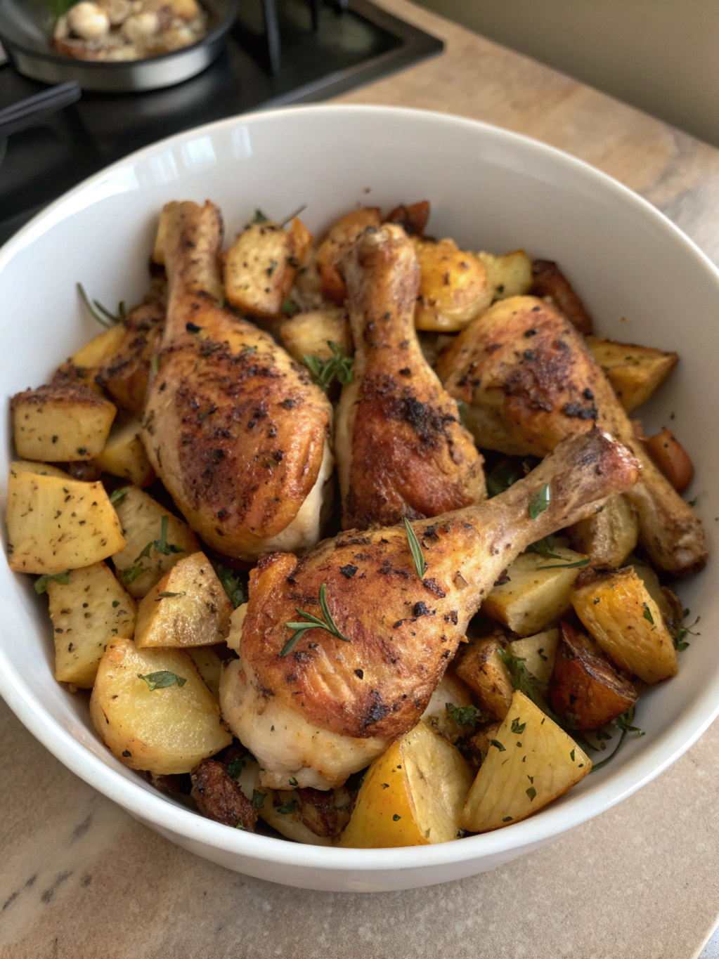 Delicious Herb Garlic Roasted Chicken with Potatoes – 100% Flavorful & 5-Star Recipe - Instructions
