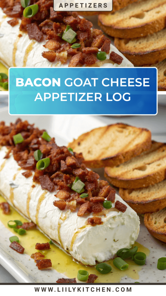 Bacon Goat Cheese Appetizer Log