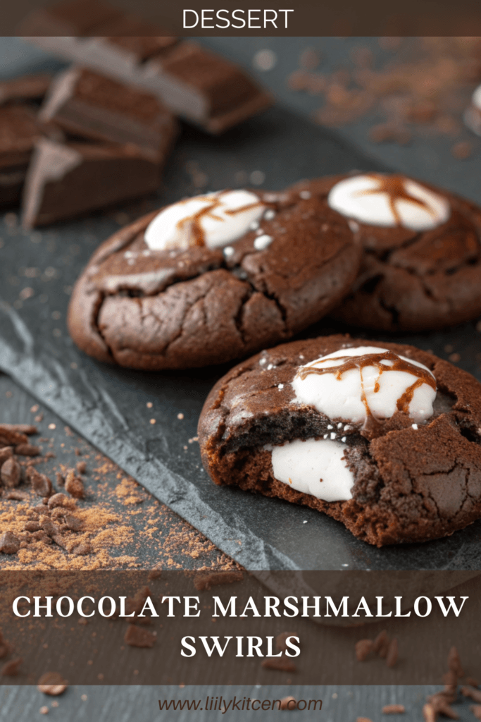 Chocolate Marshmallow Swirl Cookies