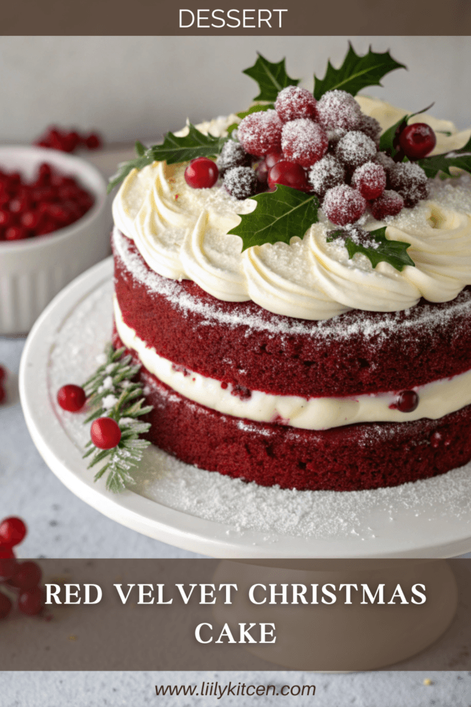 Red Velvet Christmas Cake