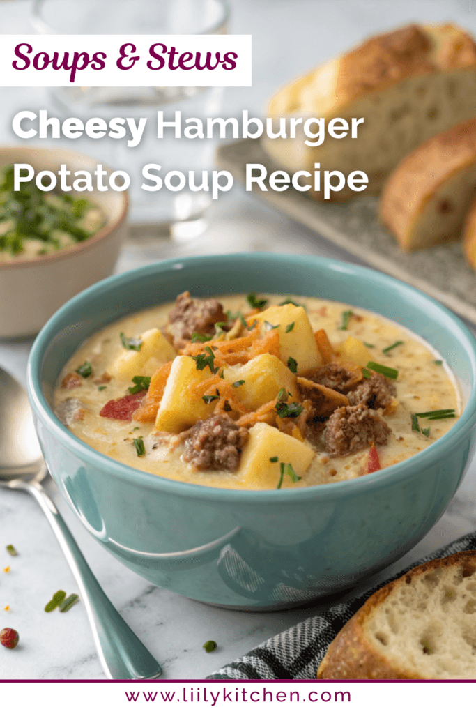 Cheesy Hamburger Potato Soup
