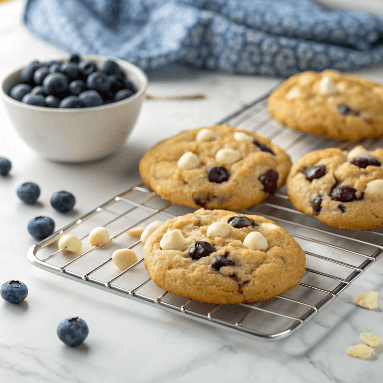 Easy Blueberry White Chocolate Chip Cookies Recipe for Dessert