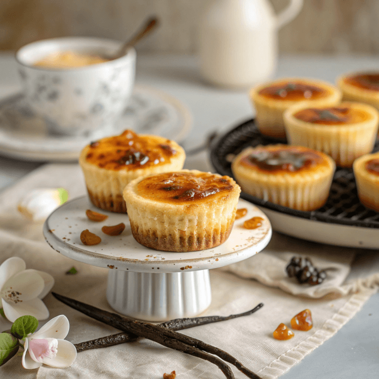 vanilla bean crème brûlée cheesecake cupcakes