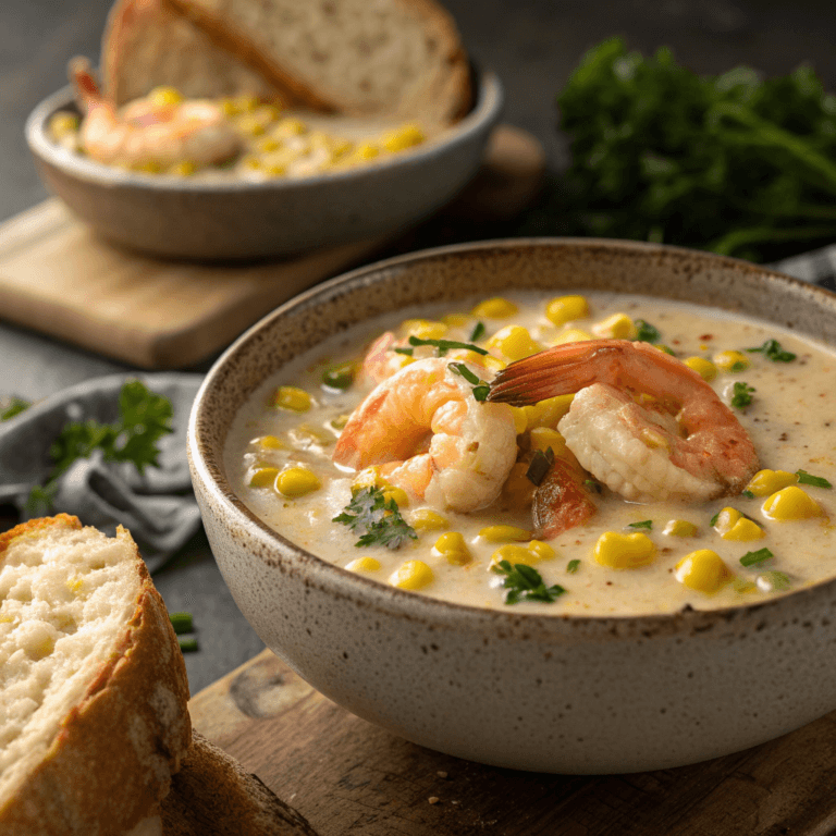 Creamy Shrimp & Corn Chowder: Easy Dinner Recipe for Cozy Nights