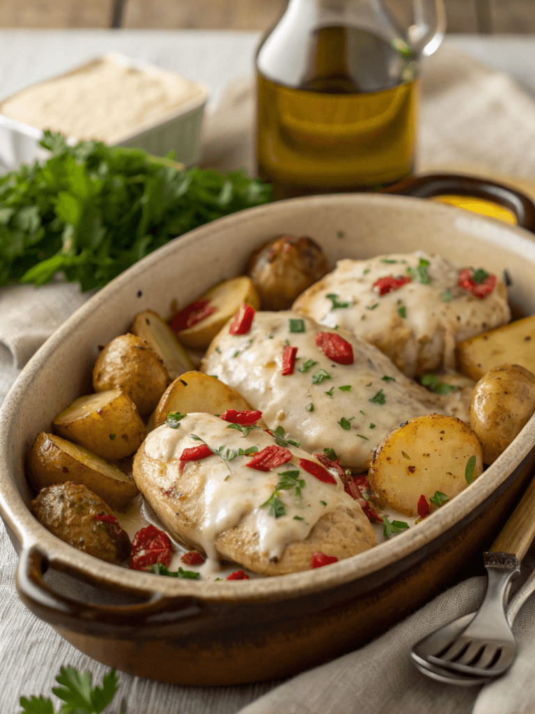 Garlic Parmesan Crockpot Chicken Potatoes Ultimate Easy Dinner