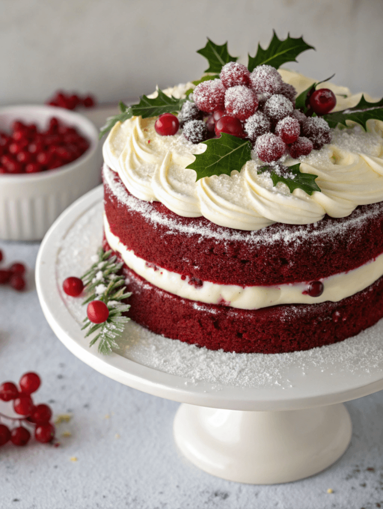 Red Velvet Christmas Cake