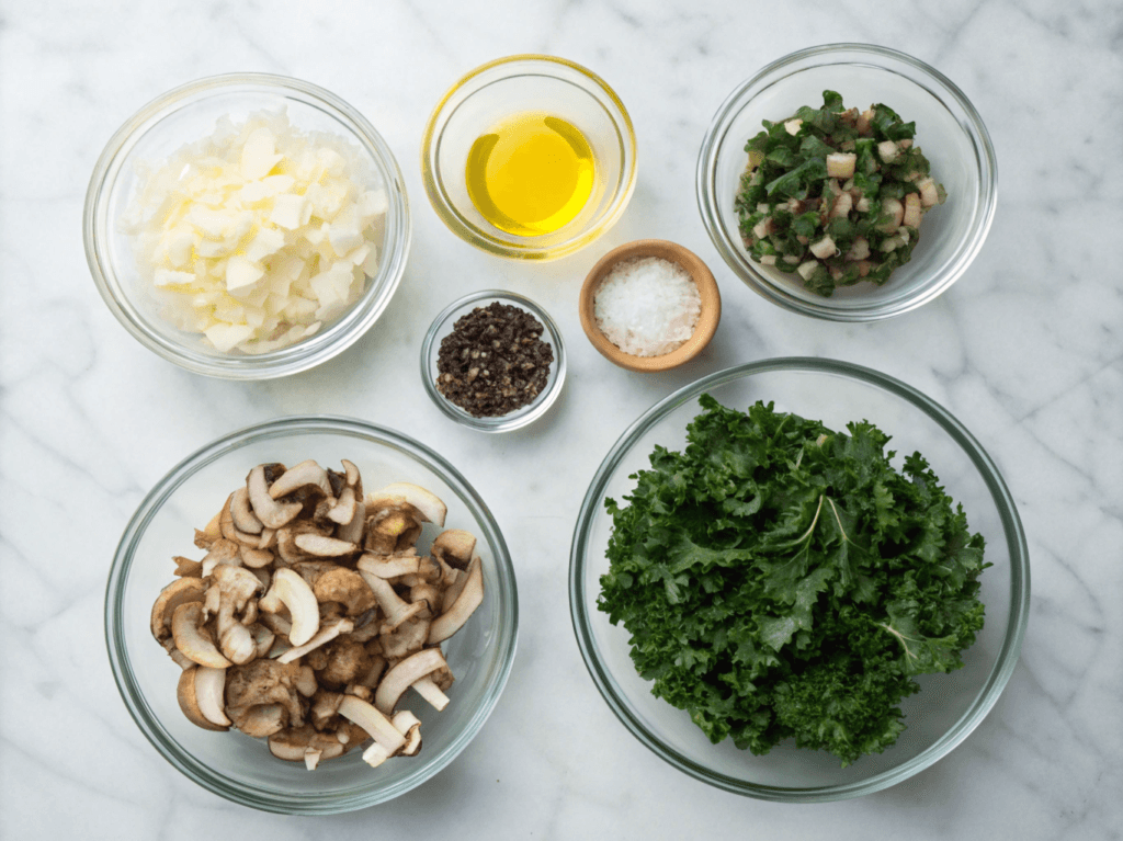 Wild Mushroom Onion Kale Soup