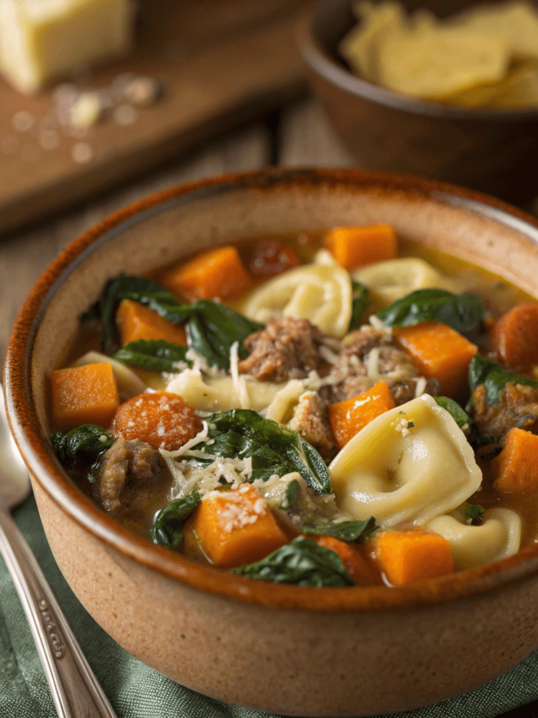 Autumn Tortellini Soup With Sausage – Hearty Fall Dinner Idea