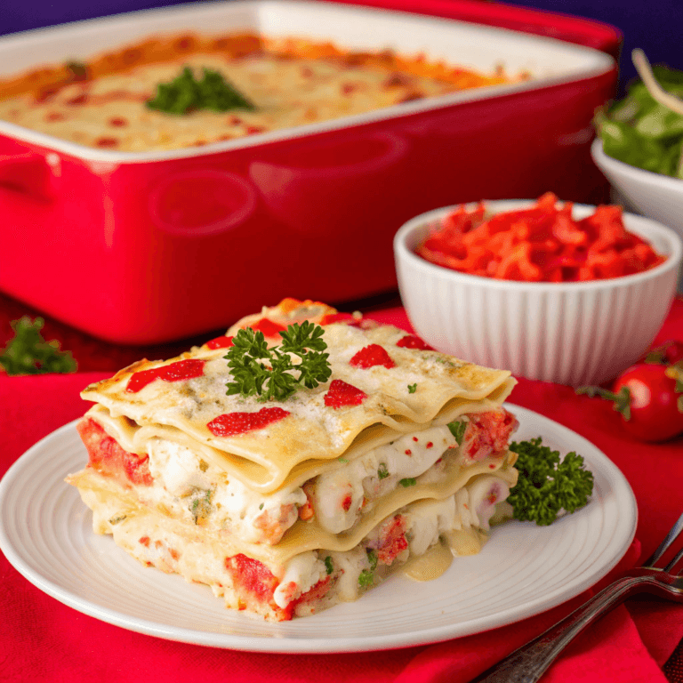Seafood Lasagna with Shrimp & Crab Dinner
