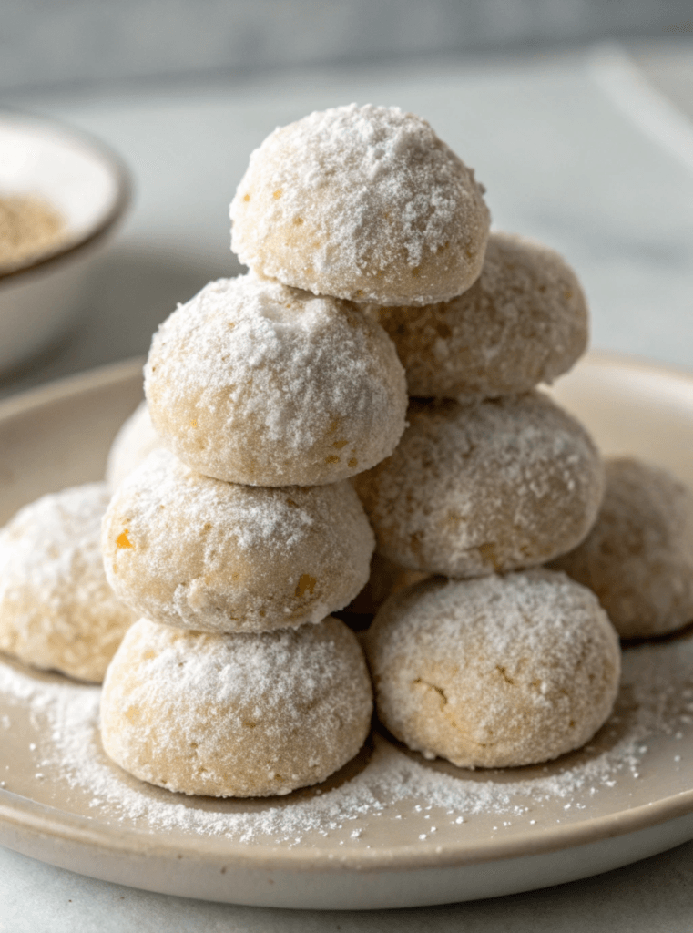 Cinnamon Sugar Snowball Cookies