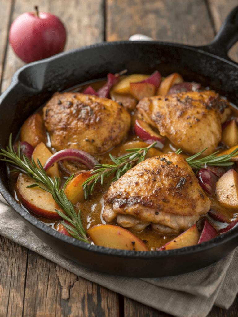Rosemary Apple Cider Chicken – One-Pan Easy Fall Dinner Recipe