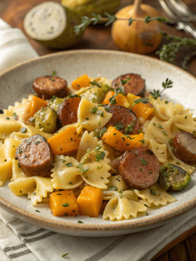Autumn Sausage Pasta Squash