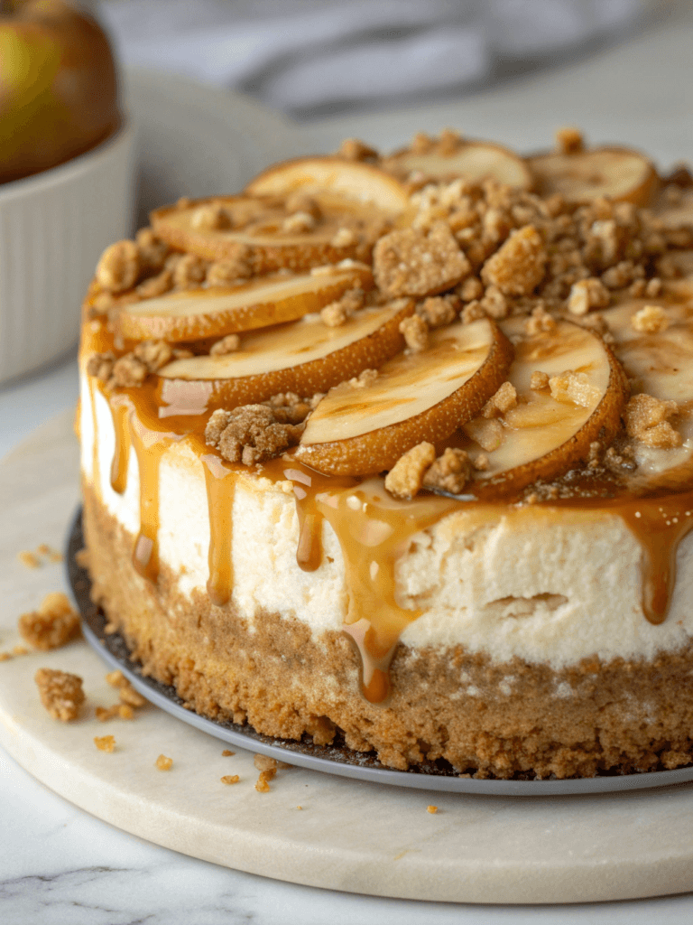 Salted Caramel Apple Pie Cheesecake – Decadent Holiday Dessert